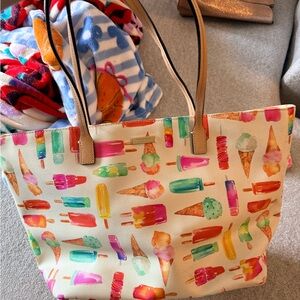 Kate Spade Multicolor Ice Cream Print Tote
